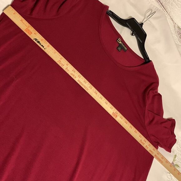 Serena Williams size 3 XL asymmetrical burgundy tunic top - Picture 8 of 11